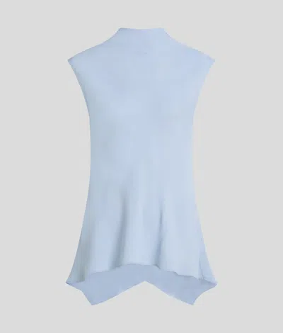 Karl Lagerfeld Sleeveless Blouse In Blue