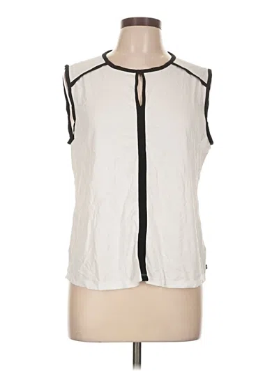 Pre-owned Karl Lagerfeld Sleeveless Blouse In Ivory
