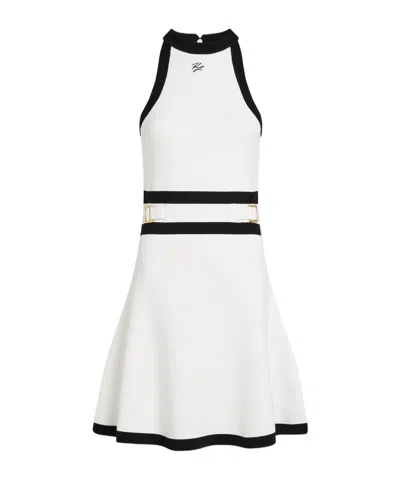 Karl Lagerfeld Karl Dna Belted Knit Dress In White