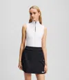 Karl Lagerfeld Sleeveless Knitted Top In Metallic