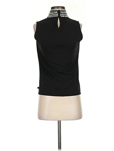 Pre-owned Karl Lagerfeld Sleeveless Top Black Halter Neckline Tops