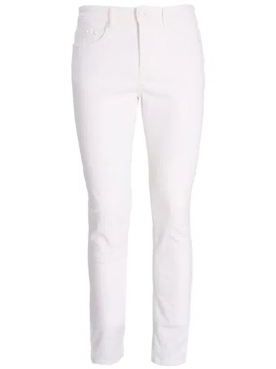 Karl Lagerfeld Slim-cut Cotton Trousers In White