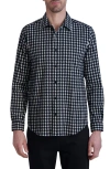 KARL LAGERFELD SLIM FIT CHECK COTTON BUTTON-UP SHIRT