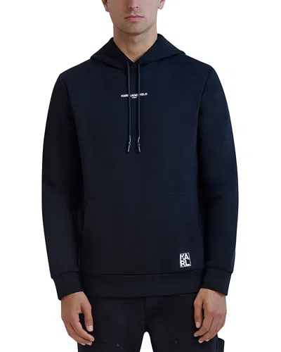Karl Lagerfeld Paris Small Logo Hoodie In Black