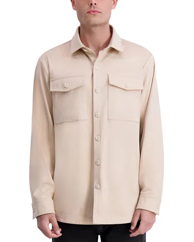 Karl Lagerfeld Slim Fit Shirt Jacket In Natural