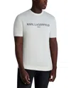 Karl Lagerfeld Paris Logo Short Sleeve Sweater In White