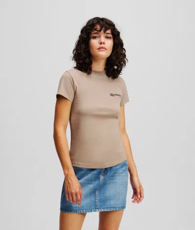 Karl Lagerfeld Slim-fit T-shirt In Neutral