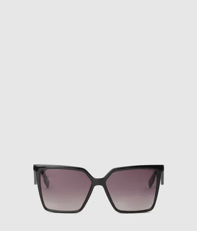 Karl Lagerfeld Slim Geometric Sunglasses In Black