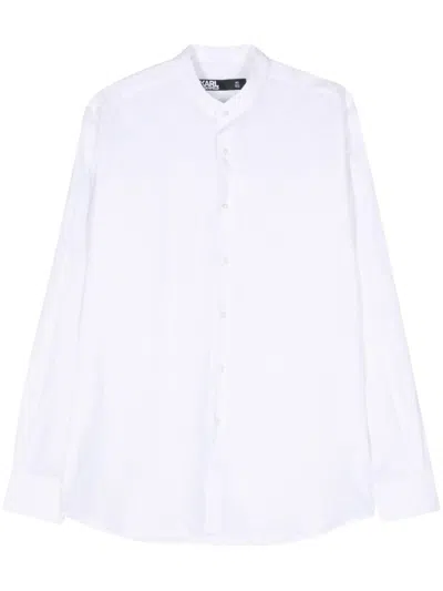Karl Lagerfeld Slub-texture Shirt In White