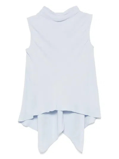 Karl Lagerfeld Sm Light Blue Blouse In White