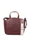 Karl Lagerfeld Small Circle Perforated Tote Bag In Red
