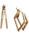 Karl Lagerfeld Small Geometric Split-hoop Earrings, 0.51" In Gold