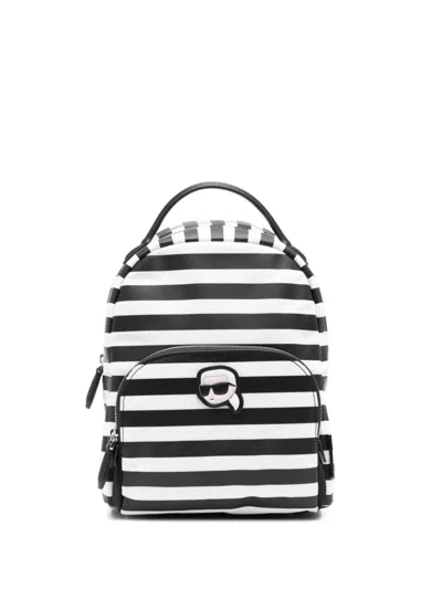 Karl Lagerfeld Small Ikon Backpack In Black