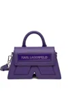 Karl Lagerfeld Small Ikon K Handbag In Purple