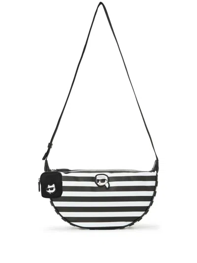 Karl Lagerfeld Small Ikon Shoulder Bag In Black