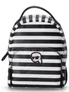 KARL LAGERFELD KARL LAGERFELD SMALL IKON STRIPED BACKPACK