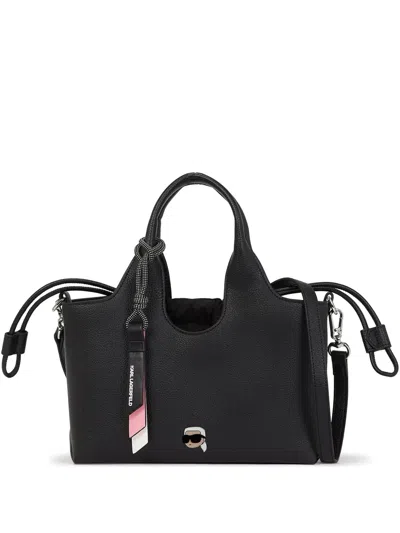 Karl Lagerfeld Small Ikon Tote Bag In Black