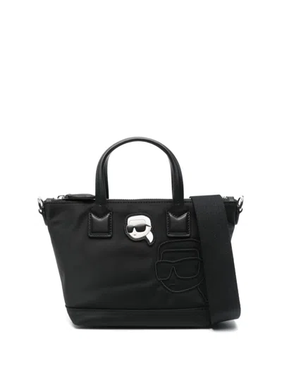 Karl Lagerfeld Small Ikon Tote Bag In Black