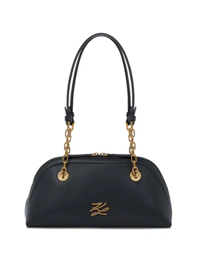 Karl Lagerfeld Bowling Bag S Black Cad Gold Logo