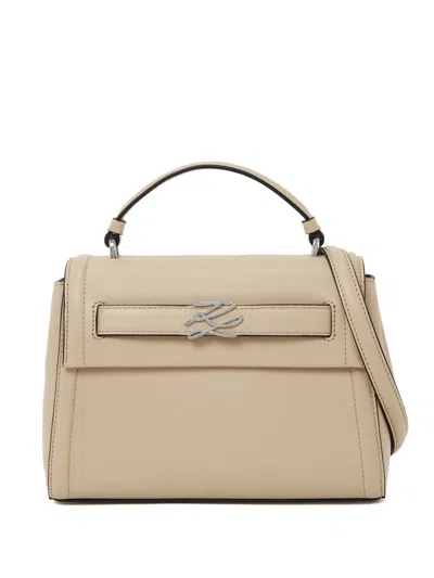 Karl Lagerfeld Small K/autograph Tote Bag In Neutral