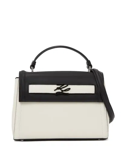 Karl Lagerfeld Small K/autograph Tote Bag In White