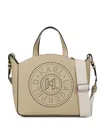 Karl Lagerfeld Small K/circle Tote Bag In Brown