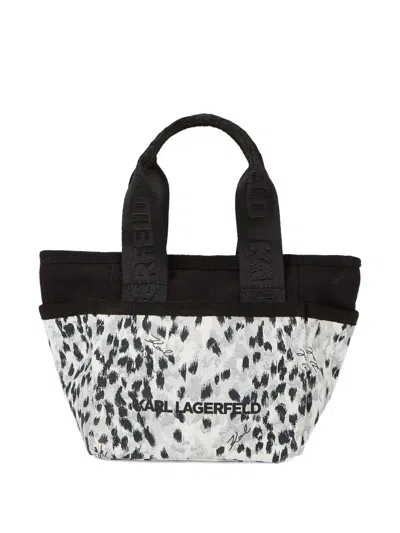 Karl Lagerfeld Small K/essential Multipocket Shopper Tote Bag In Black