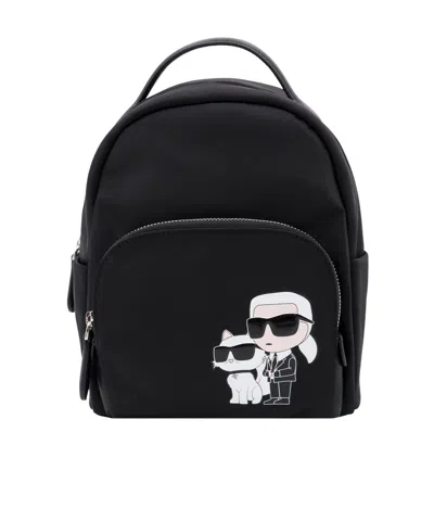 Karl Lagerfeld Small K/ikonik 2.0 Backpack In Black