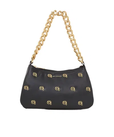 Karl Lagerfeld Small K/ikonik 2.0 Shoulder Bag In Black