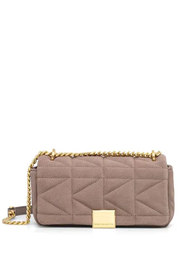 Karl Lagerfeld Small K/kuilt Cross Body Bag In Pink