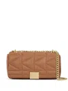 Karl Lagerfeld Small K/kuilt Crossbody Bag In Brown