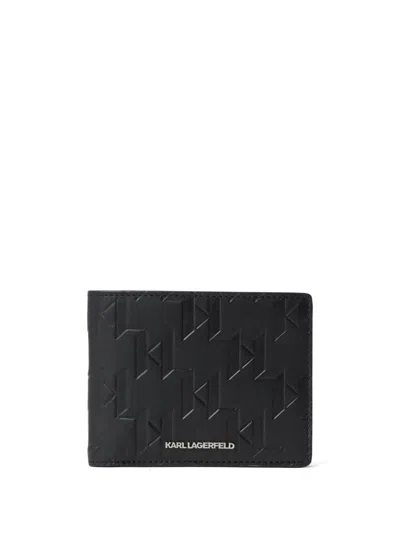 KARL LAGERFELD K/LOOM BI-FOLD LEATHER WALLET