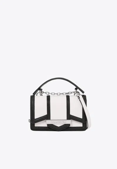 Karl Lagerfeld Small K-nova Crossbody Bag In White