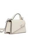 Karl Lagerfeld Small K/signature Cross Body Bag In White