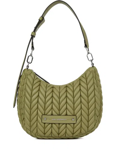 Karl Lagerfeld Small K/weave Tote Bag In Green