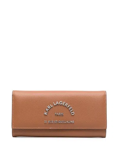 Karl Lagerfeld Small Leather Goods In Brown