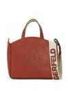 Karl Lagerfeld Small Leather Tote Bag In Brown