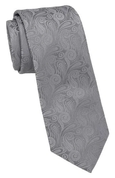 Karl Lagerfeld Small Paisley Tie In Gray