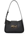 Karl Lagerfeld Small Signature Shoulder Bag In Black