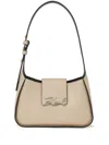 Karl Lagerfeld Small Signature Shoulder Bag In Neutrals