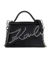 Karl Lagerfeld Small Signature Studded Cross Body Bag