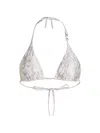 Karl Lagerfeld Snake-print Triangle Bikini Top In Multi