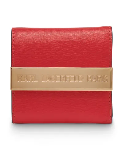 Karl Lagerfeld Snap Wallet In Red