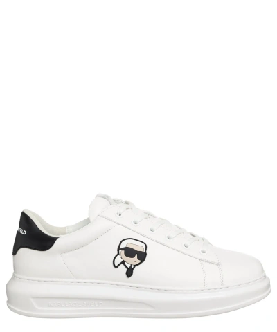 Pre-owned Karl Lagerfeld Sneakers Men Kapri Kl52530n011 White Leather Logo Detail Shoes