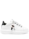 Karl Lagerfeld Woman Sneakers White Size 10 Soft Leather
