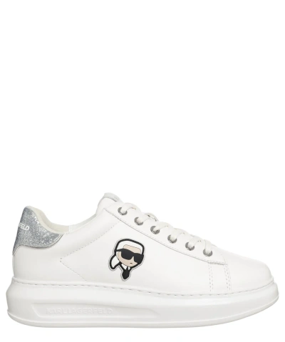 Pre-owned Karl Lagerfeld Sneakers Women Kapri Kl62530n01s White Leather Logo Detail Shoes