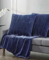 Karl Lagerfeld Soft And Warm Channel Throw, 50" X 60" In Indigo