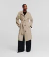 Karl Lagerfeld Soft Double-face Wool Coat In Brown