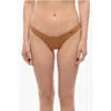 Karl Lagerfeld Solid Color Bikini Bottom With Knotted Laces