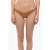 Karl Lagerfeld Solid Color Bikini Bottom With Knotted Laces